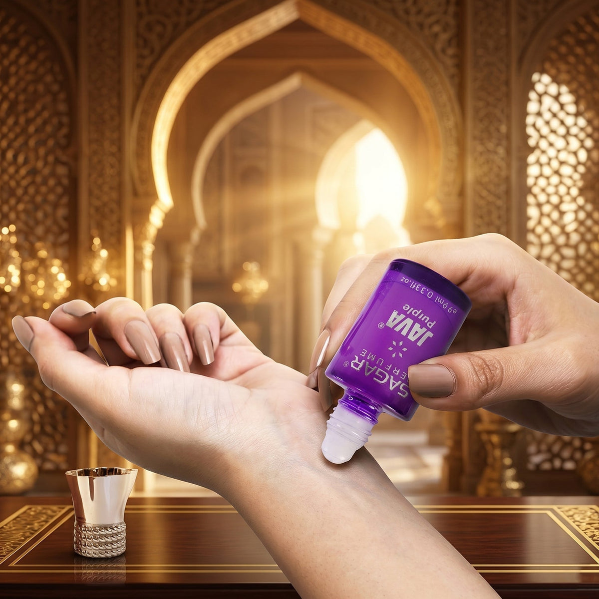 Attar perfume oil in use, suitable for daily wear