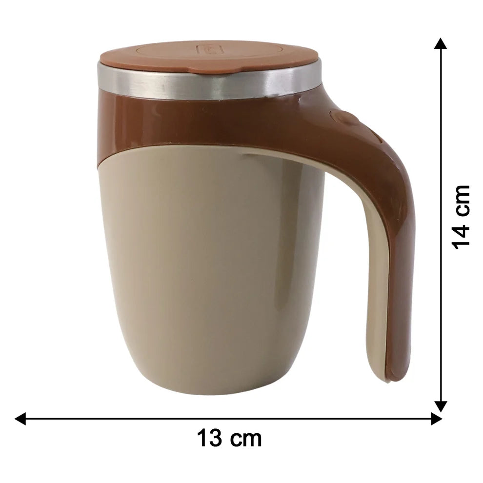 5545 Stirring Coffee Mug  Magnetic Stirring Coffee Cup  Stainless Steel Mug For Milk  Travel Mixing Cup  Self Stirring Coffee Mug Suitable For Coffee Milk Hot Chocolat  Battery Operated ( Battery Not Included )